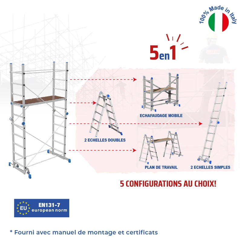 Échafaudage Aluminium TEAM - Echafaudage multi-usages – Image 2