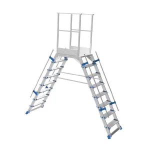 PONTÉ échelle en aluminium avec plateforme avec double accès au Maroc